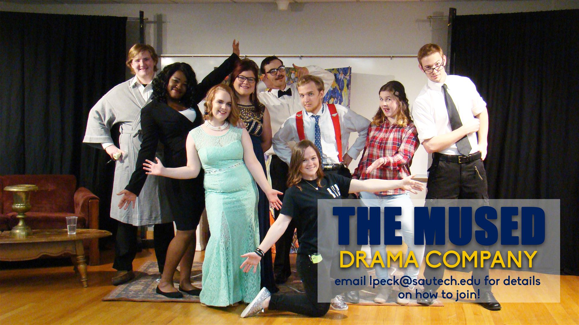 college drama club students