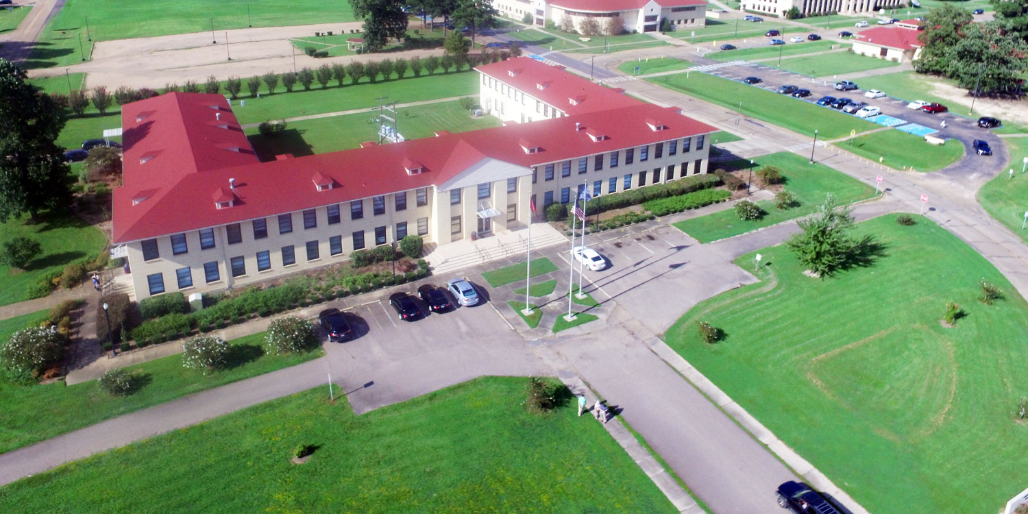 overhead view of the campus