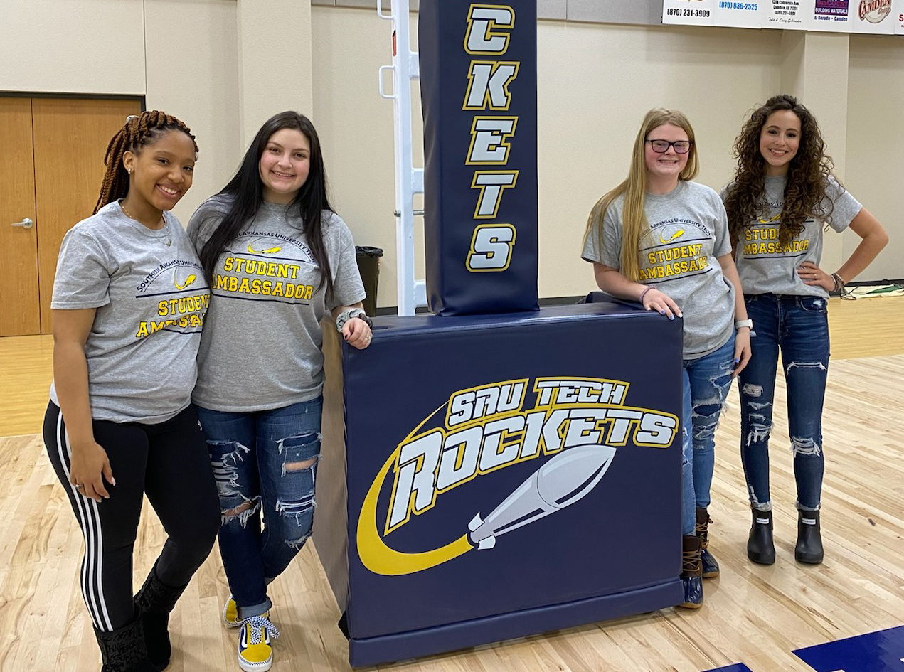 students wearing rocket t-shirts